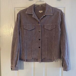 POL Women's Lavender Corduroy Jacket